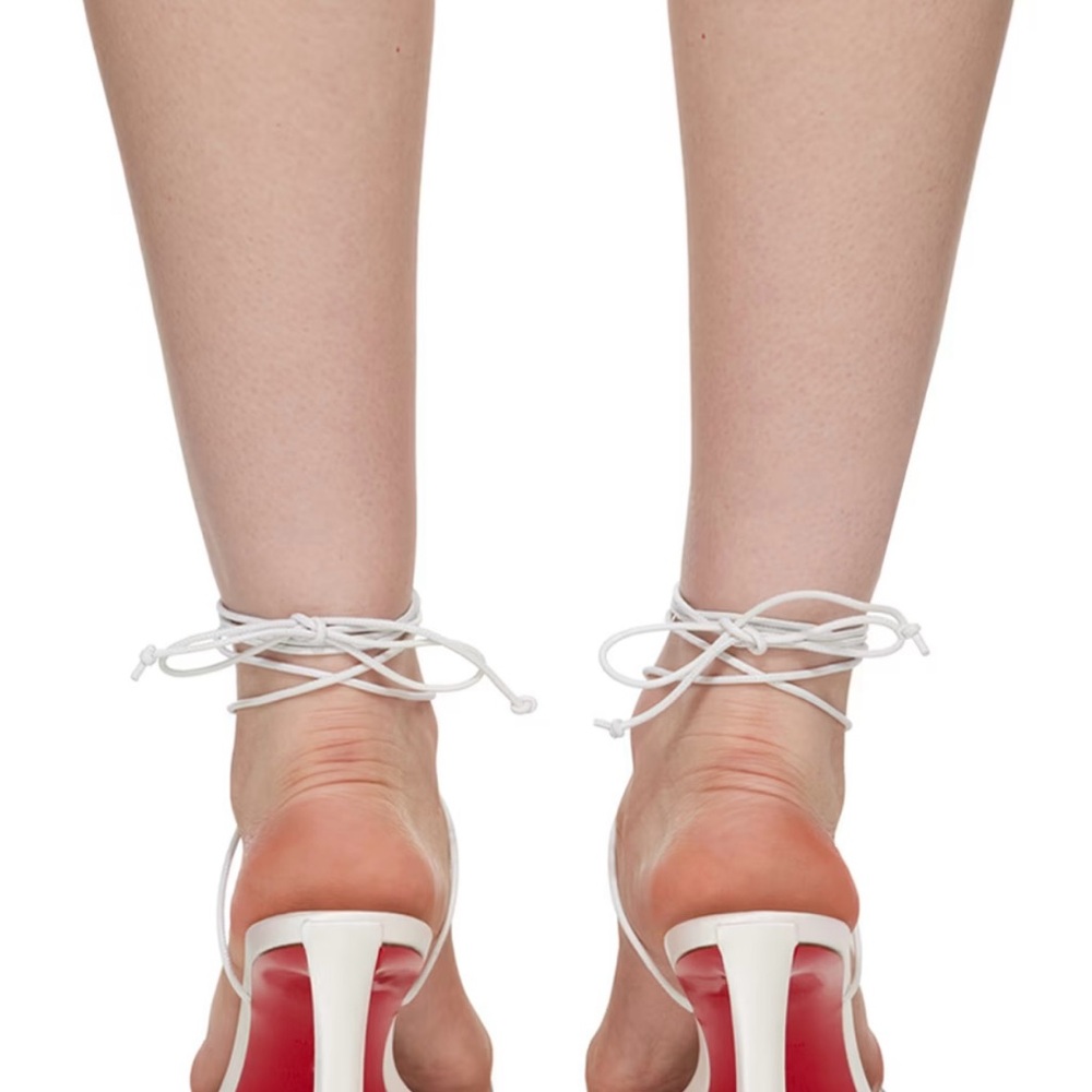 CHRISTIAN LOUBOUTIN
White Condora Lacestrass Heeled Sandals - Picture 3 of 3